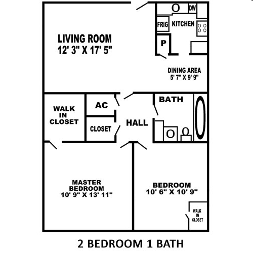 2BR/1BA - Birchleaf Apartments