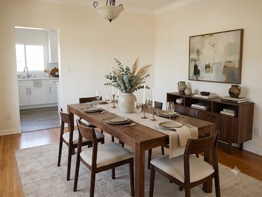 digitally altered dining area - 1239 S Hudson Ave