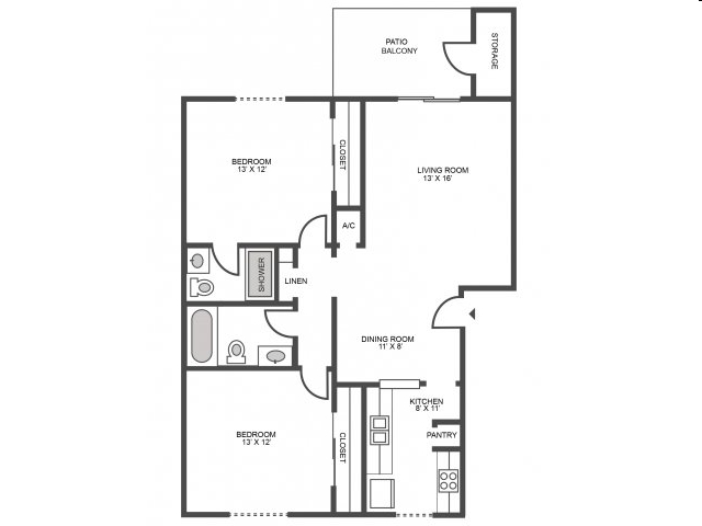 2BR/2BA - Cypress Ridge Apartments