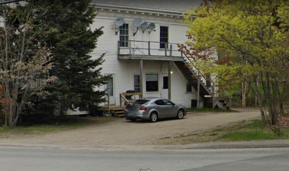 View of Deck, front door and parking space. - 16 Obrien Ave