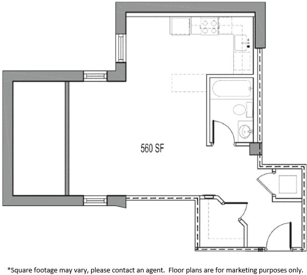 Floorplan - Kenyon Apartments