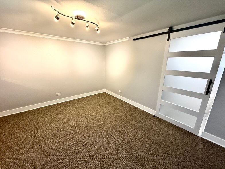 Sliding barn door for semi privacy. - 16W671 56th St