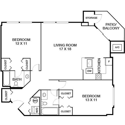 Floorplan - Elm Creek Apartments