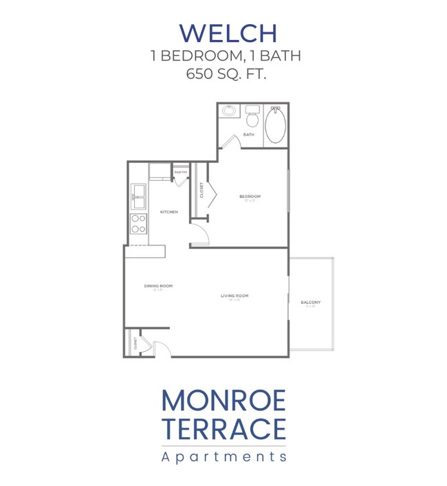 Welch 1 bed 1 bath.png - Monroe Terrace