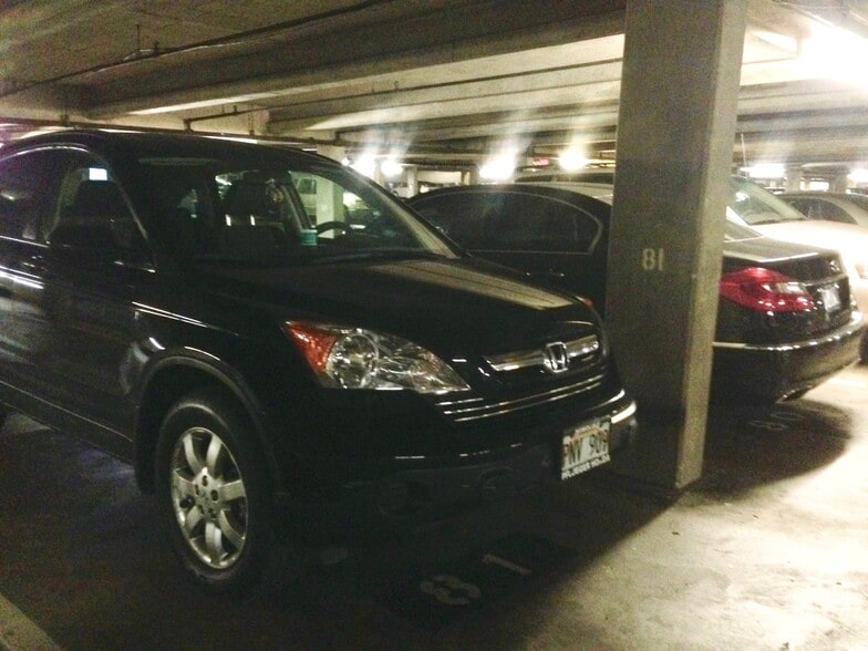 Covered parking space inside garage - 1511 Nuuanu Ave