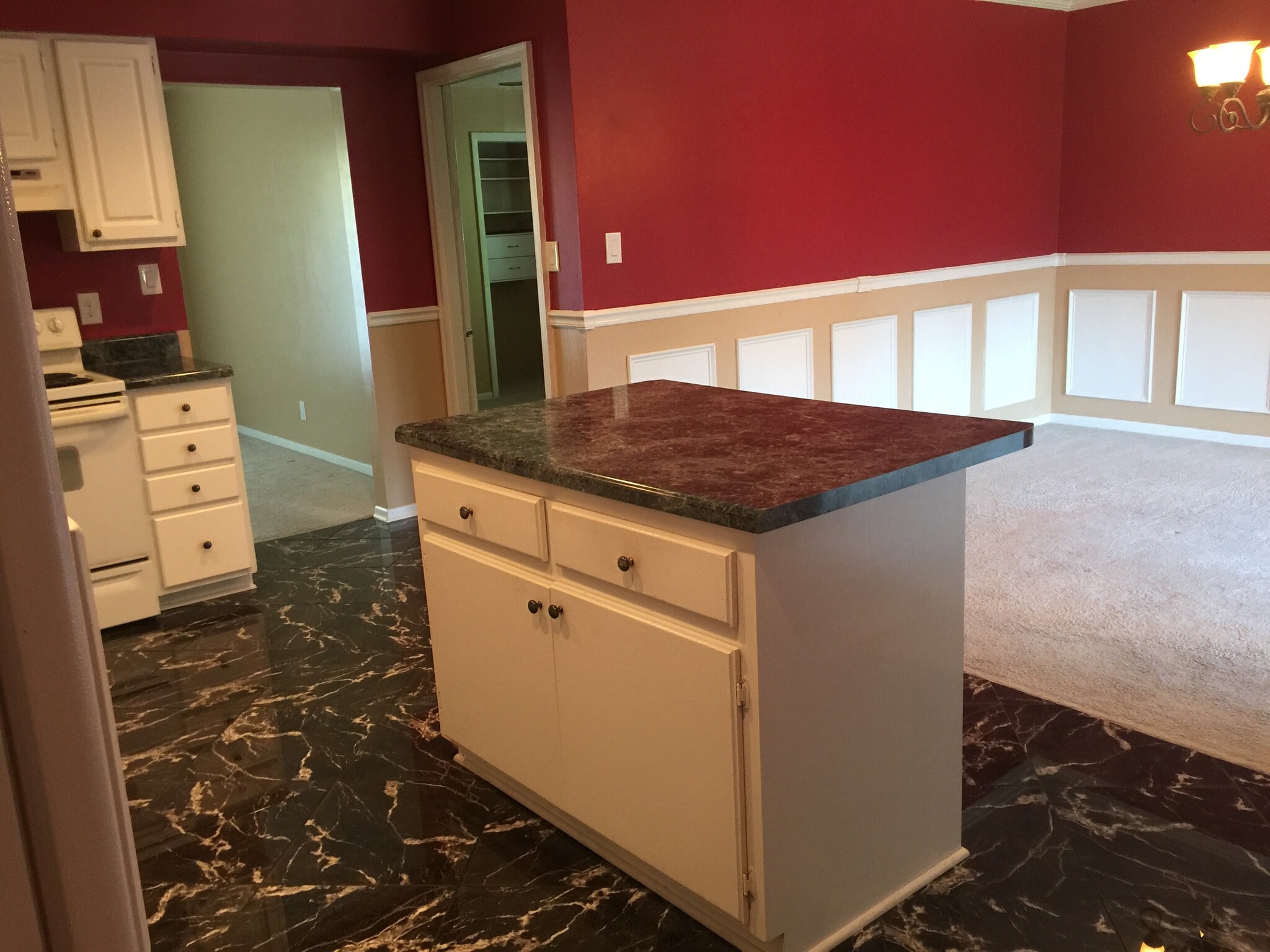 Kitchen/Dining Room - Left door entrance from front living room, Door next to that leads to Bedroom #3 - 4912 Angelia Dr