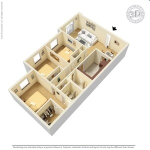 3BR/2BA - Regency Park Apartments