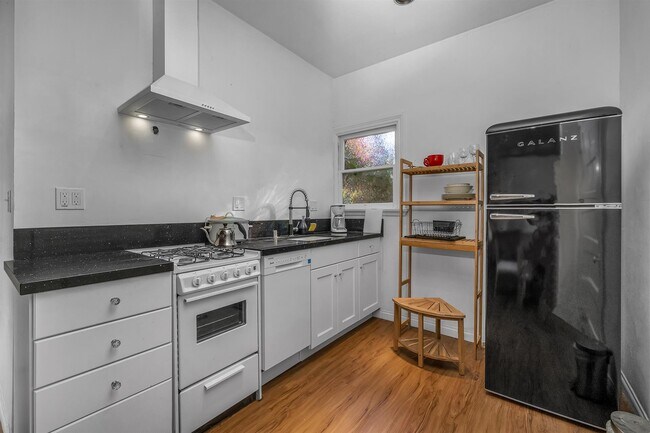 Kitchen in studio guest house - 609 S Highland Ave