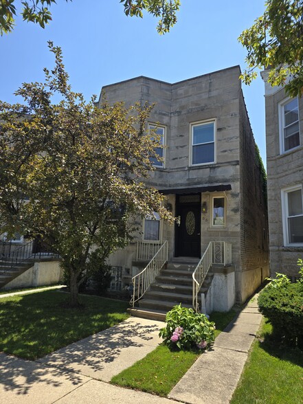 2 fl Greystone 2 flat tree lined street - 55 Chicago Ave