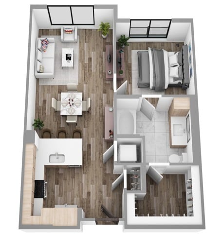 A3a, 1 Bed / 1 Bath - The Overlook at Walnut Creek