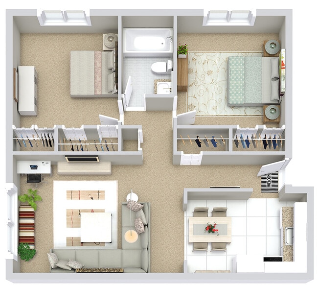 Floorplan - Towne Square Apartments