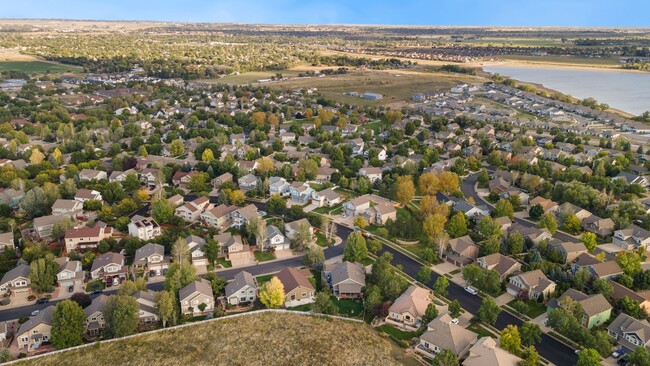 Looking East - yellow tree is 417 - 417 Promontory Dr