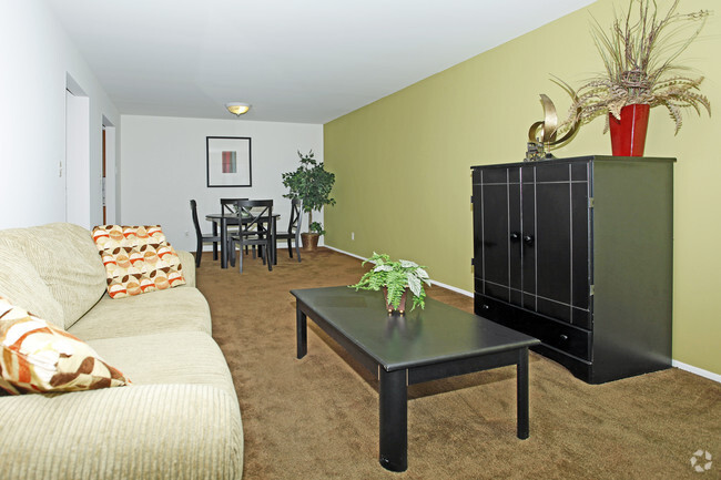 2 Bedroom, 1 Bath - Living Room - Edgewood Park Apartments