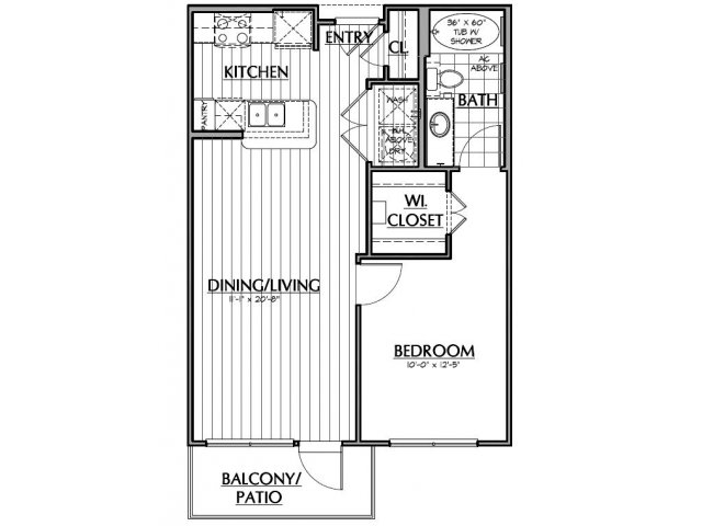 A1 â?? One bedroom, one bath home with 656 s.f. - CityVista Apartments