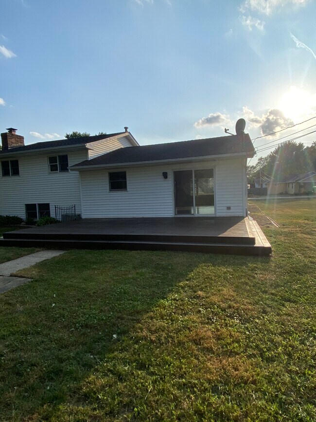 BACK OF HOME WITH DECK - 749 Howell St