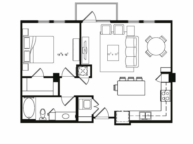 1BR Residences - A4 - Cantabria at Turtle Creek