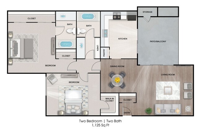 Floorplan - Villas at Cantamar Apartments