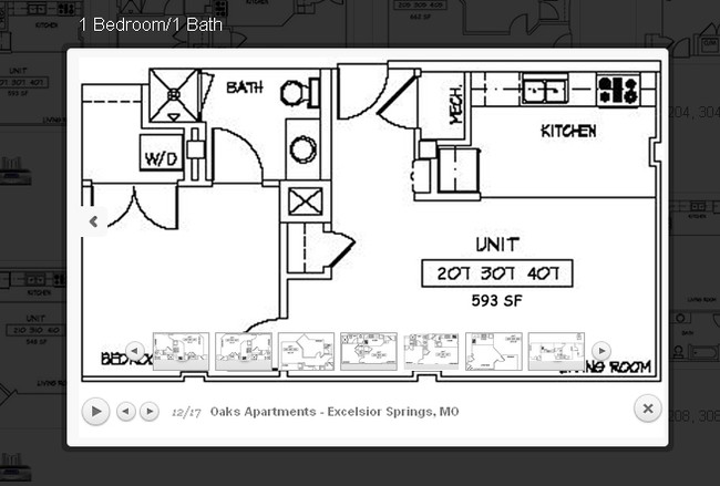 1BR/1BA - Oaks Apartments 55+ Senior Community