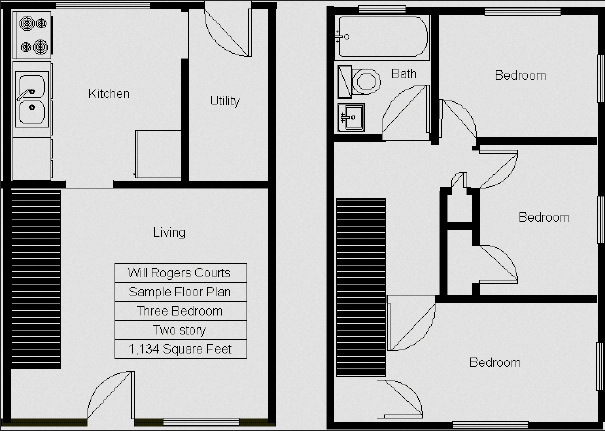 Floorplan - Will Rogers Courts