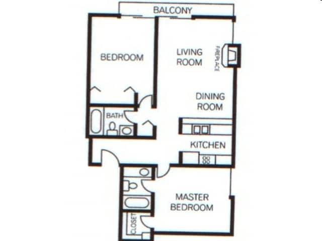 2BR/2BA - The Tower at Hollywood Hills