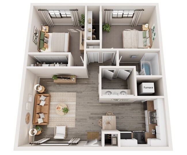 Floorplan - Oak Park Apartments