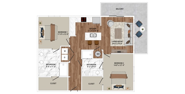 Floorplan - Eastpark Apartments