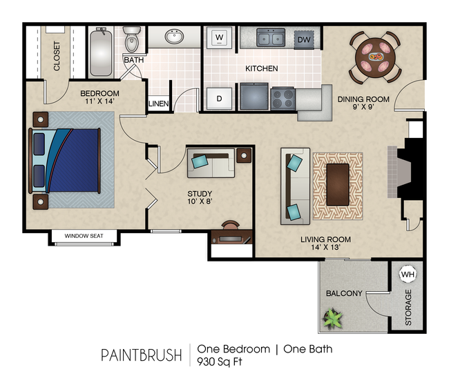 Floorplan - Indian Creek Apartments