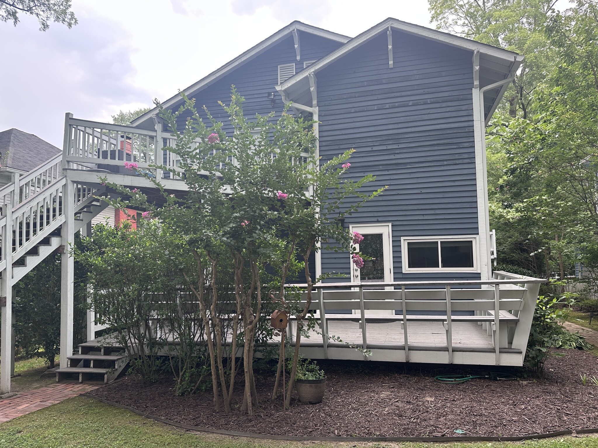 Back porch and entrance to unit B from off street parking lot - belongs to this unit only - 778 Charles Allen Dr NE