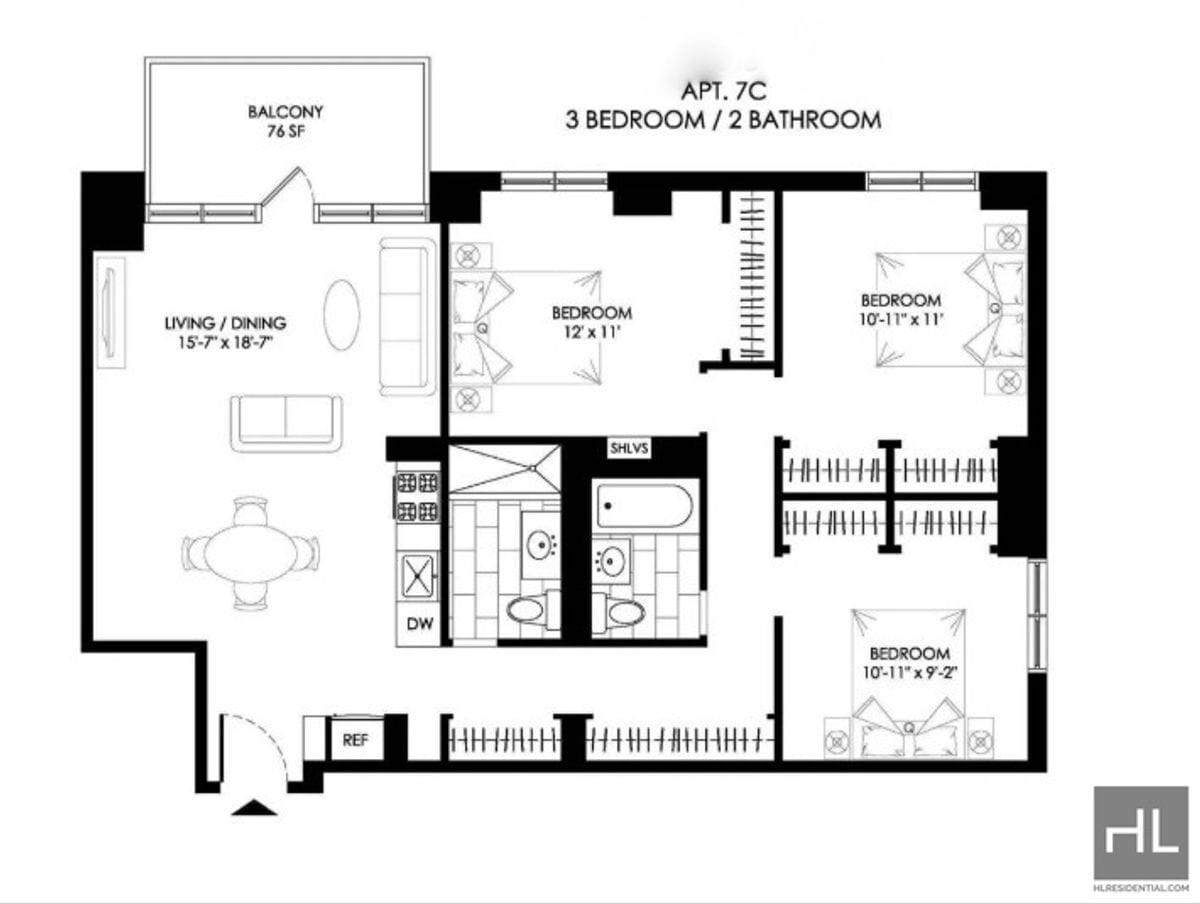 Building Photo - Renovated 3 bed 1 bath with Laundry / Balcony / WEST 93 STREET