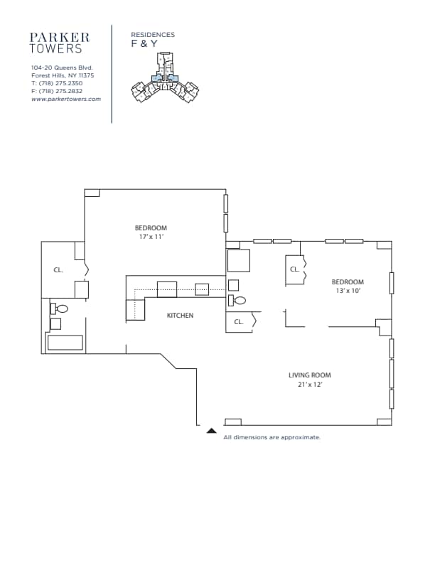 Floorplan - Parker Towers