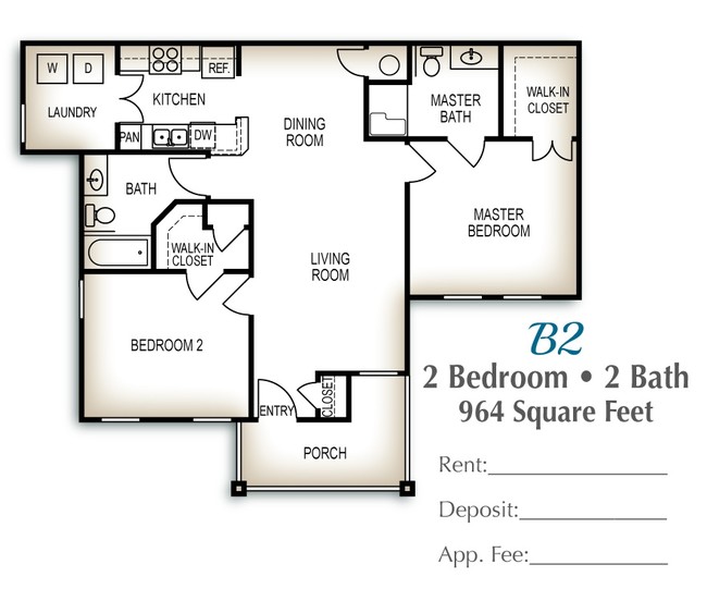 2BR/2BA - Manor at Hancock Park