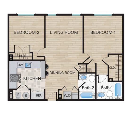 Floorplan - Baypointe at Keyport Apartments