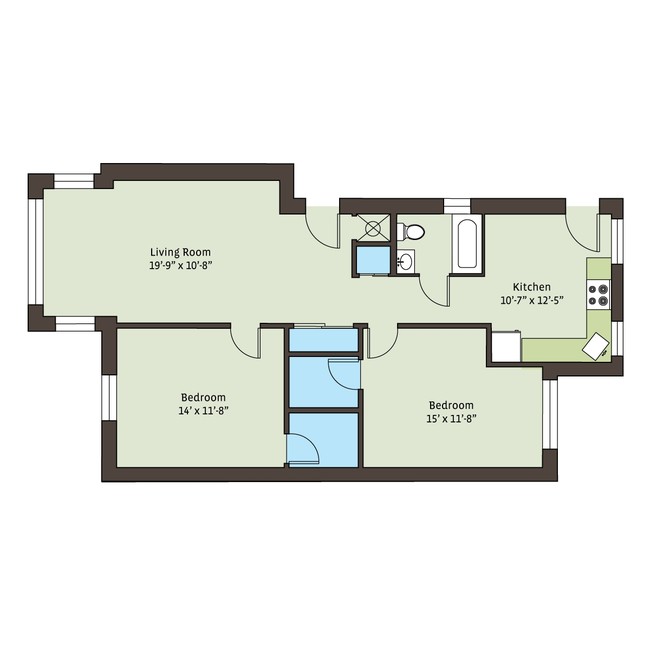 Floorplan - 5401-5405 S. Drexel  Boulevard