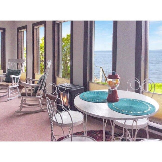 Morningg coffee at the antique ice cream table - 3061 Maple Ave