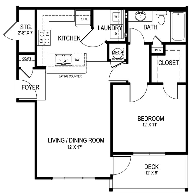 1BR/1BA - The Willows Ashley Park