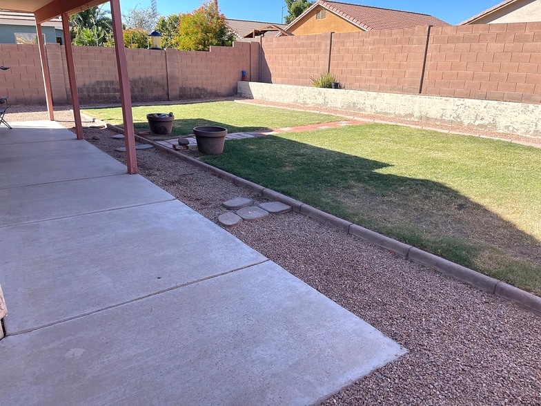 High fence backyard for privacy - 10608 E Caballero St