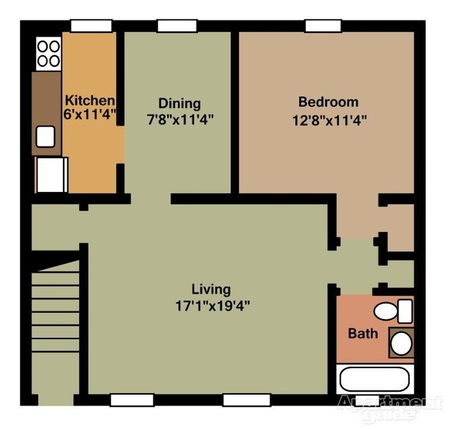 1 Bedroom / 1 Bath / 586 Sq.Ft. - Hammel Gardens