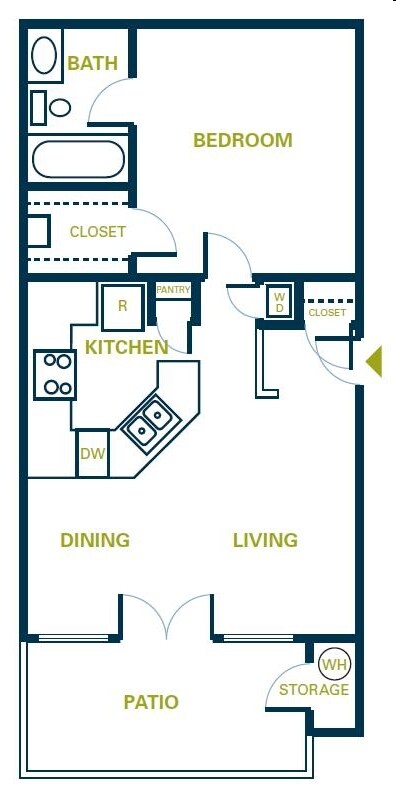 1BR/1BA - Branch Creek Apartments