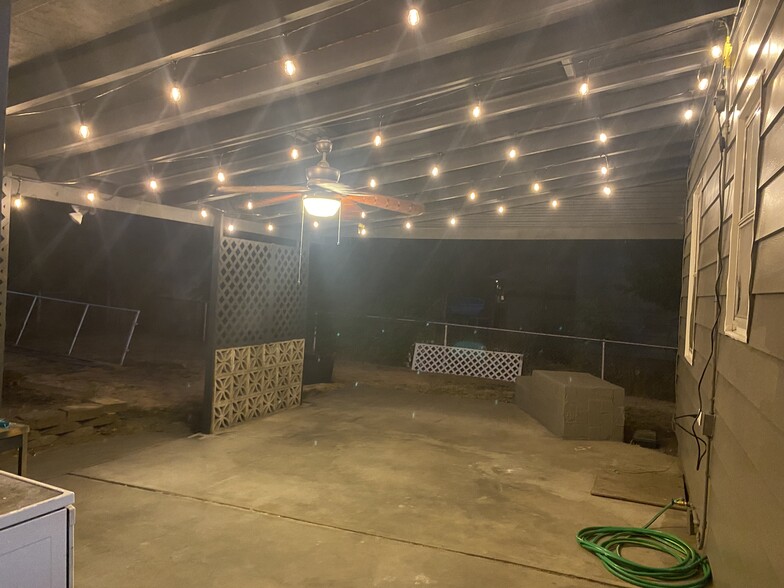 Back Patio with Lights - 729 E Indiana Ave