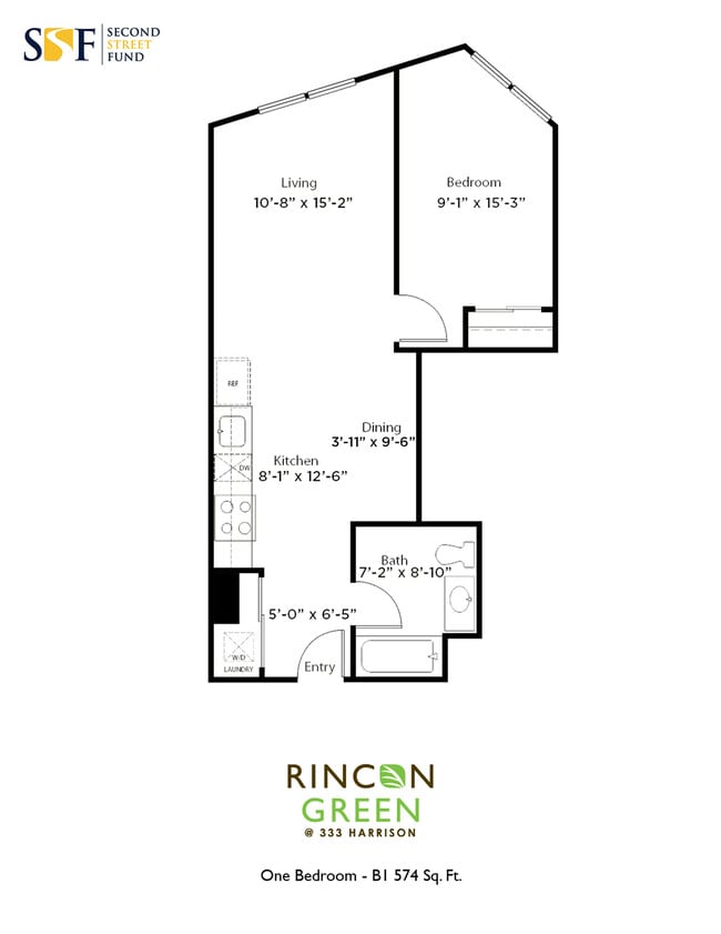 B1 1B 574 SQFT - Rincon Green