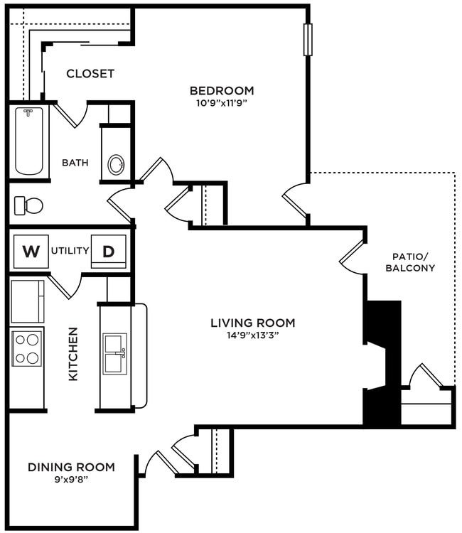 A1- 1 Bedroom/1 Bath - The Chalet 1