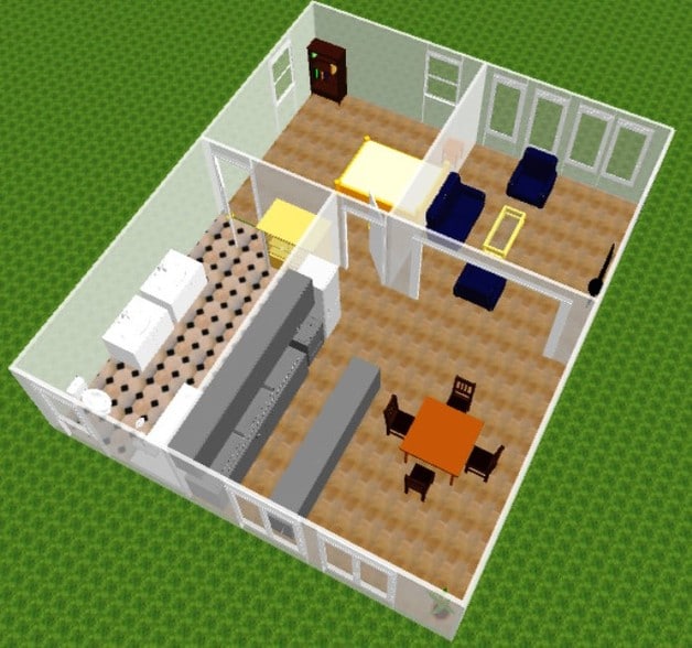 3D floor plan - 5541 Shirley Ave