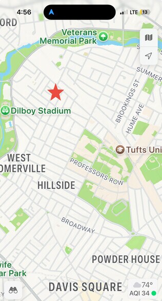 Map - Star is 82 North - 82 North St