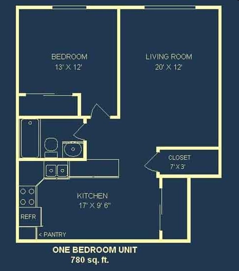 1BR/1BA - Crescent Apartments