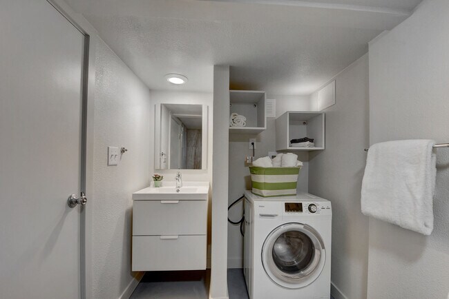 Bathroom w/ Combo Washer/Dryer - 151 Grove St