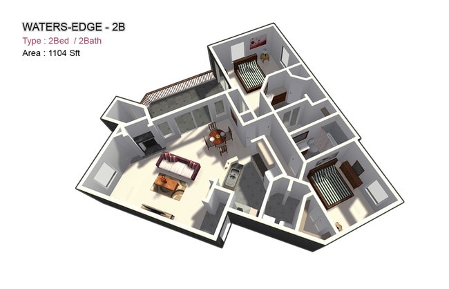 Two Bed / Two Bath - Waters Edge