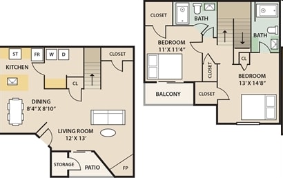 2BR/2BA - The Glades