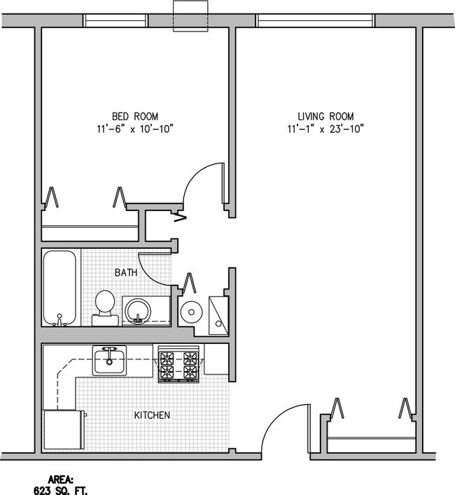 1BR/1BA - Cleveland Plaza