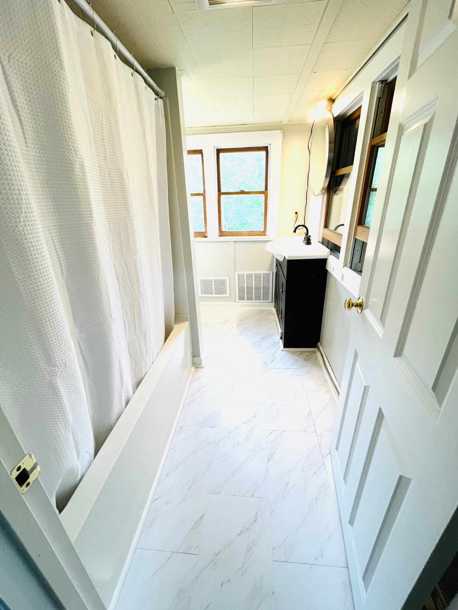 Bathroom 1 - brand new vinyl plank flooring - 47 Pitkin St