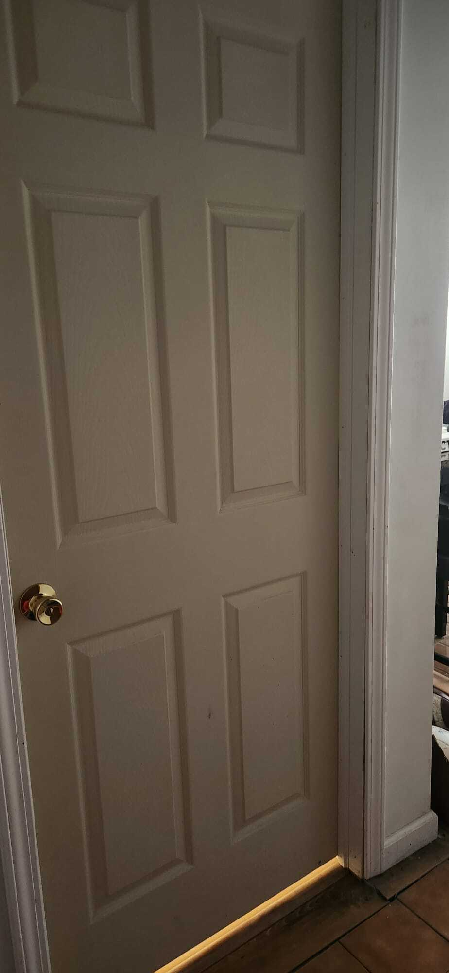 View of bathroom door from breakfast nook - 2116 Thaler Ave